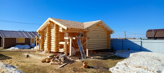 Баня из строганного бревна Можайские сады